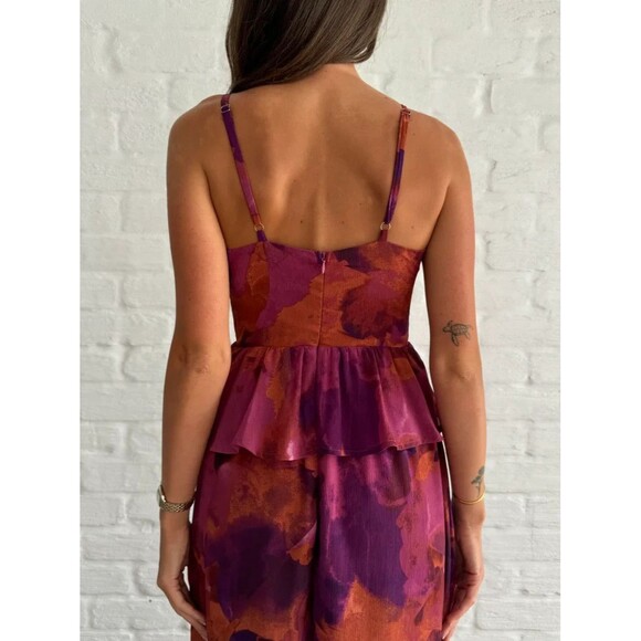 Saints & Secrets Women's Maxi Dress Ruffle adjustable strap Formal Evening Sz M - Picture 4 of 16